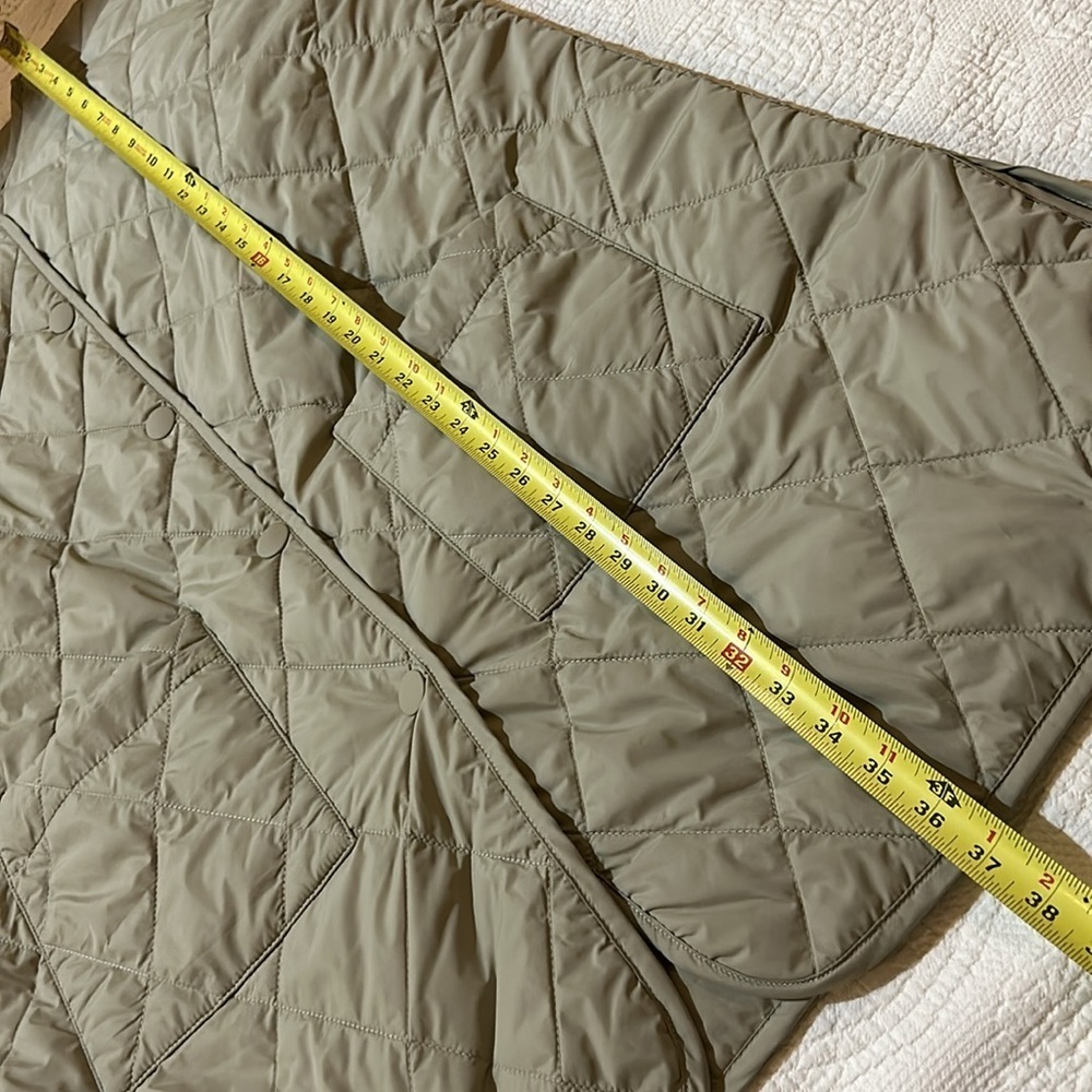 Michael Stars Sonnet Snap Front Quilted Coat. Light Olive. NWT. 1X - Picture 7 of 10